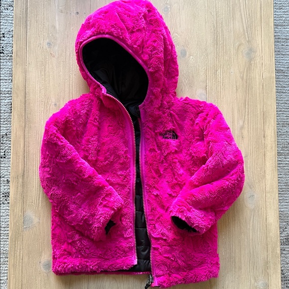 The North Face Black Jacket with Pink Trim - REVERSIBLE MOSS BUD - 3T - Picture 9 of 11